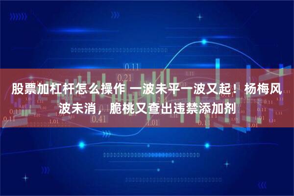 股票加杠杆怎么操作 一波未平一波又起！杨梅风波未消，脆桃又查出违禁添加剂